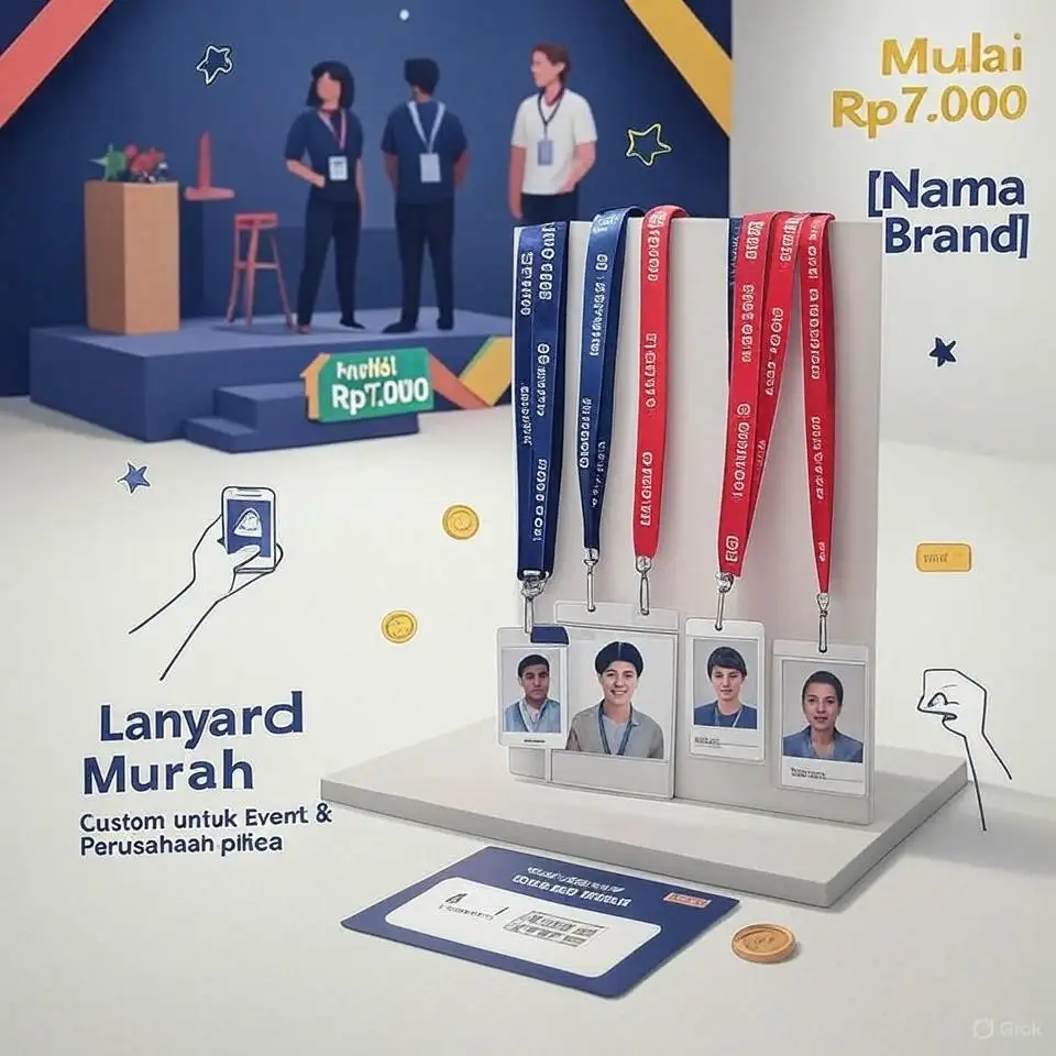 Lanyard Murah. Solusi Cetak Custom Hemat untuk Event dan Perusahaan